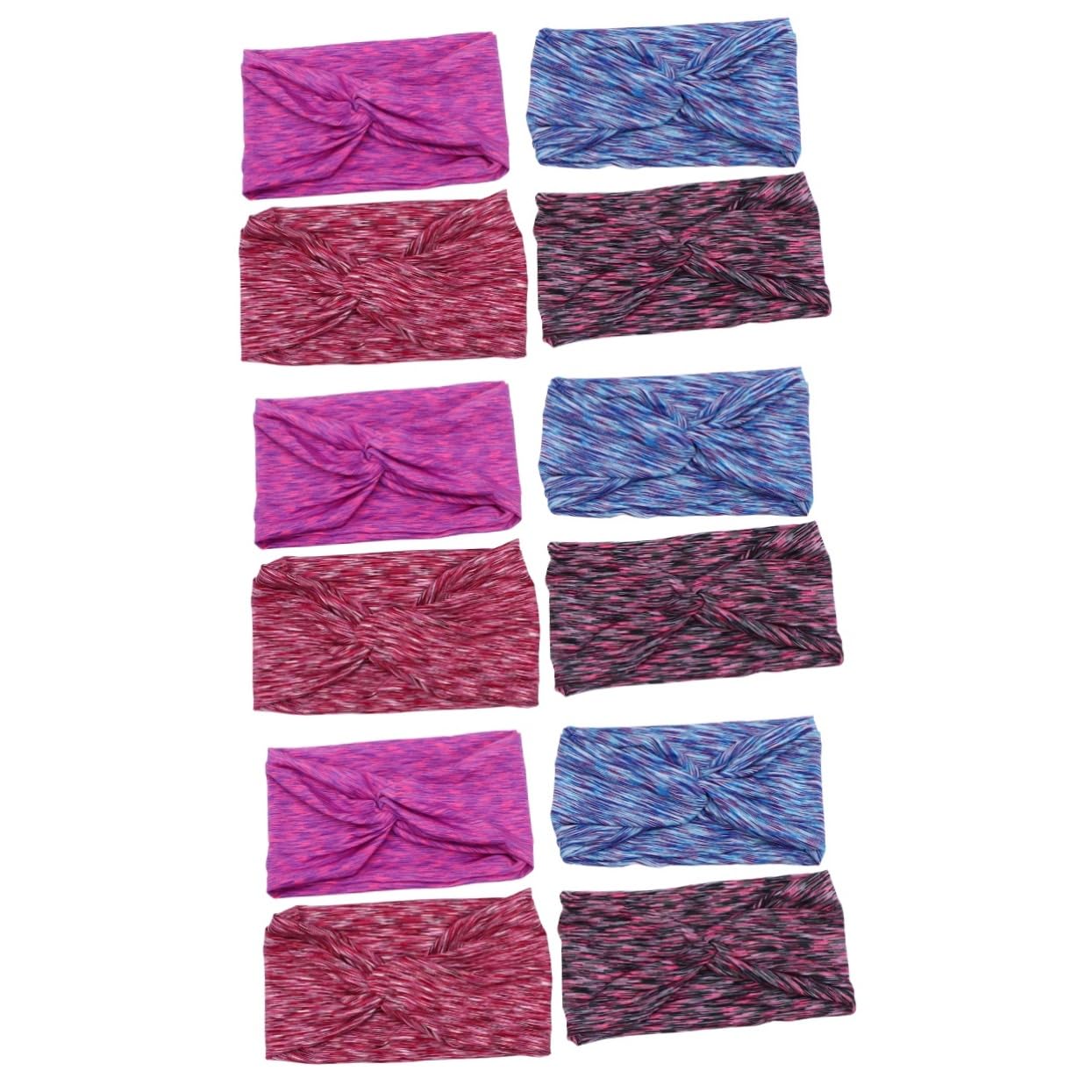 YARNOW 12pezzi Fasce Per Elastiche Assorbenti Per Yoga e Fitness Headband Traspirante e Accessorio Per Allenamenti All