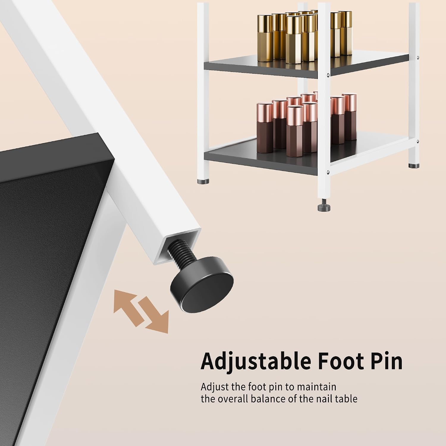 TABU Double Manicure Table,Large Nail Desk for Nail Tech with Acrylic Cabinet and Large Drawers, Beauty Salon Nail Workstation with Dust Collector and Wrist Cushion, Black