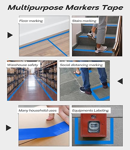 Miniatura 7 de Cinta de pickleball para cancha, cinta de pickleball de 2 pulgadas x 230 pies para deportes al aire libre, actividades en la cancha, kit de marcado