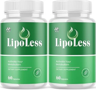 (2 Pack) LipoLess Capsules, Official Lipo Less Supplement Pills with All Natural Ingredients, Advanced Formula for Optimal Health Support with Premium Vitamins for Active Women & Men (120 Capsules)