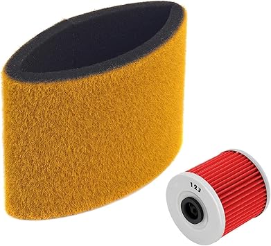 Motorcycle Intake Air Filter Cleaner & Oil Filter For K-AWA KLF220 KLF250 KLF300 B-ay 220 250 300 11013-1275Oil Air Filter Kit
