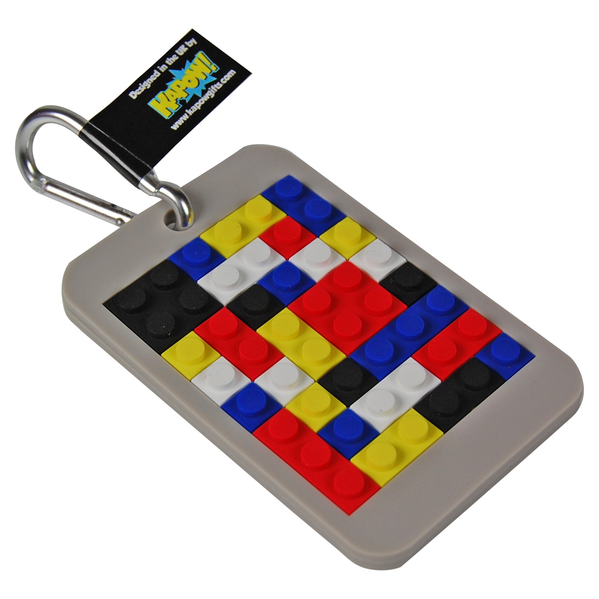 Pop Art ProductsRetro Luggage TAG - Compatible with Lego and Other Major Brands - Funky Cool Classic Brick Merchandise - 1 Count