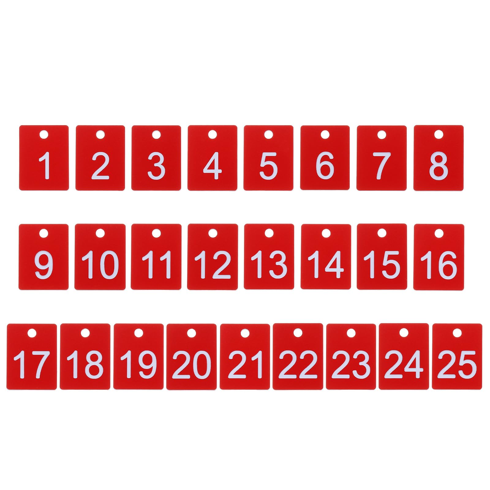 PATIKIL 25PCS Rectangle Number Tags 1-25 - Image 3