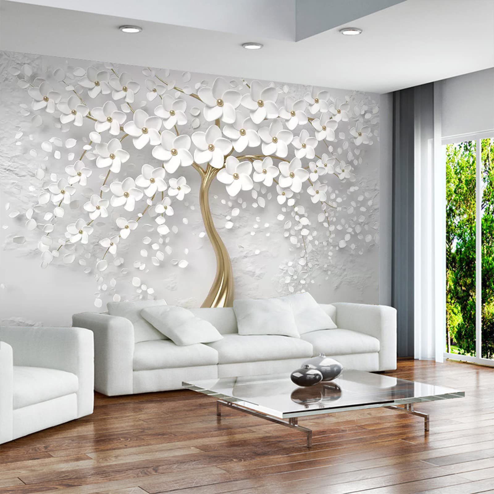 Vinilo Decorativo De Pared - Diseño De Árbol Morado, Extraíble, Impermeable, 10 Cm X 500 Cm