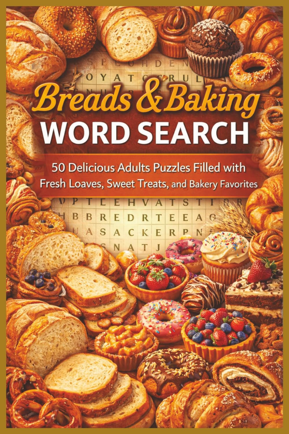 Breads & Baking Word Search: 50 Delicious Adults Puzzles Filled with Fresh Loaves, Sweet Treats, and Bakery Favorites (Word search books collection)
