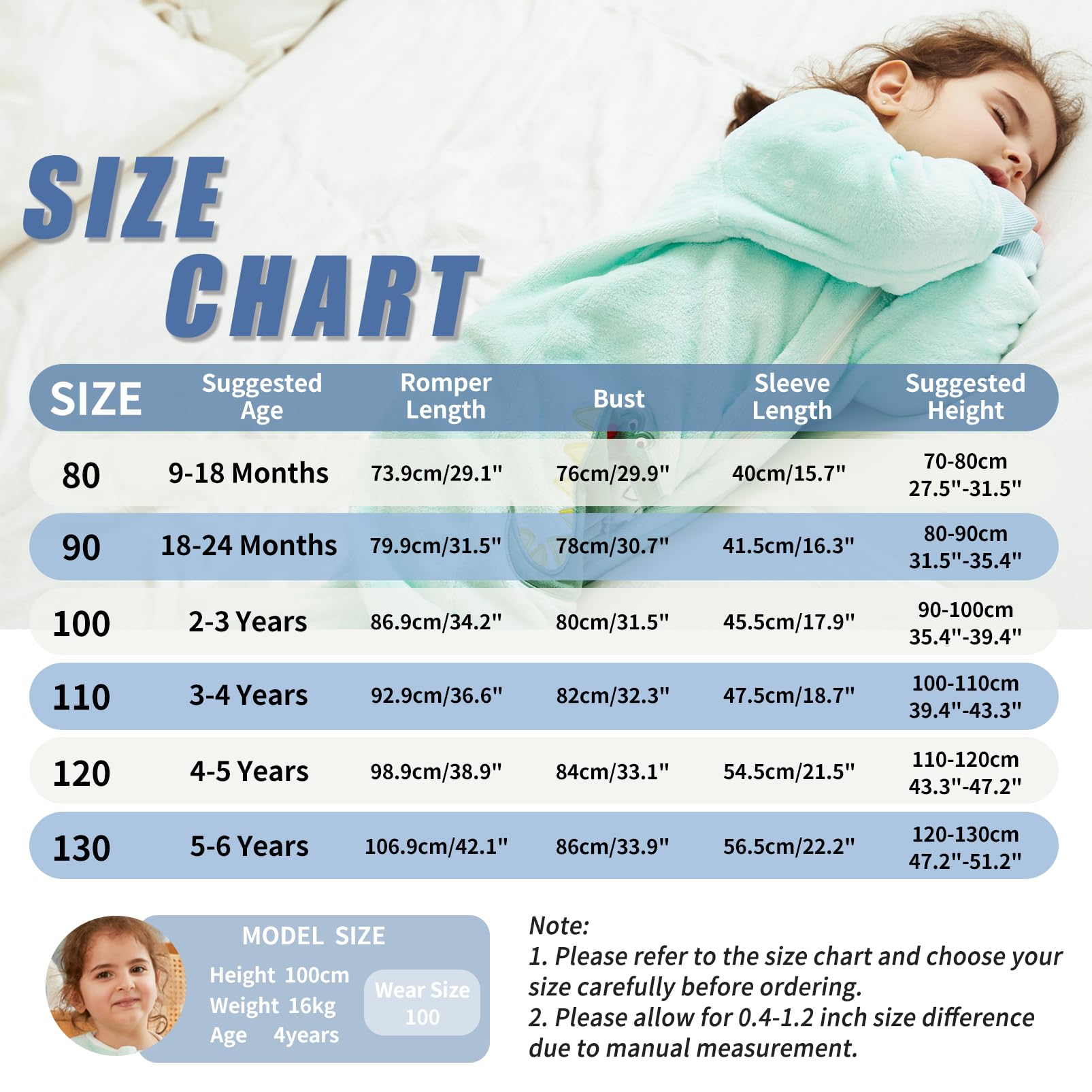 Monstoyo Sacco Nanna con Piedini Bambini Bambina, Invernale Flanella Pigiama Pagliaccetto Neonato, Maniche Lunghe & Gambe Separate Sacco a Pelo Cartone Tuta per Ragazze Ragazzi 0-6 Anni