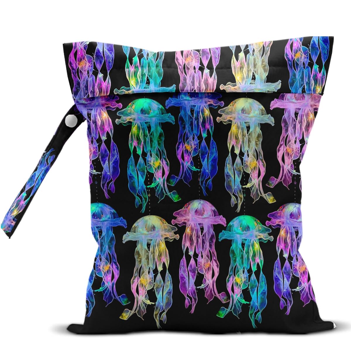 zcyxuuw Waterproof Wet Bag for Swimsuit, Travel Beach Wet Dry Bag, Hidden Zipper Reusable Jellyfish Wet Bags, for Travel Beach Wet Swimsuits Toiletries Diapers Dirty Gym Clothes Laundry Bag