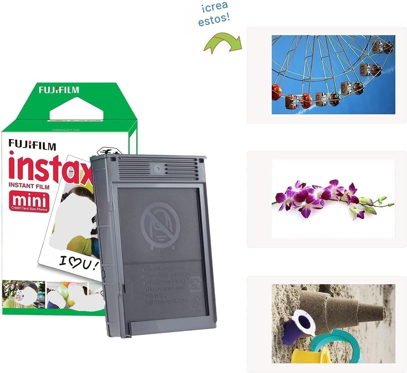Kit de iniciación de cámara Mini 12 para Fuji Instax, incluye 20 fotos de película instantánea y funda de piel sintética a juego