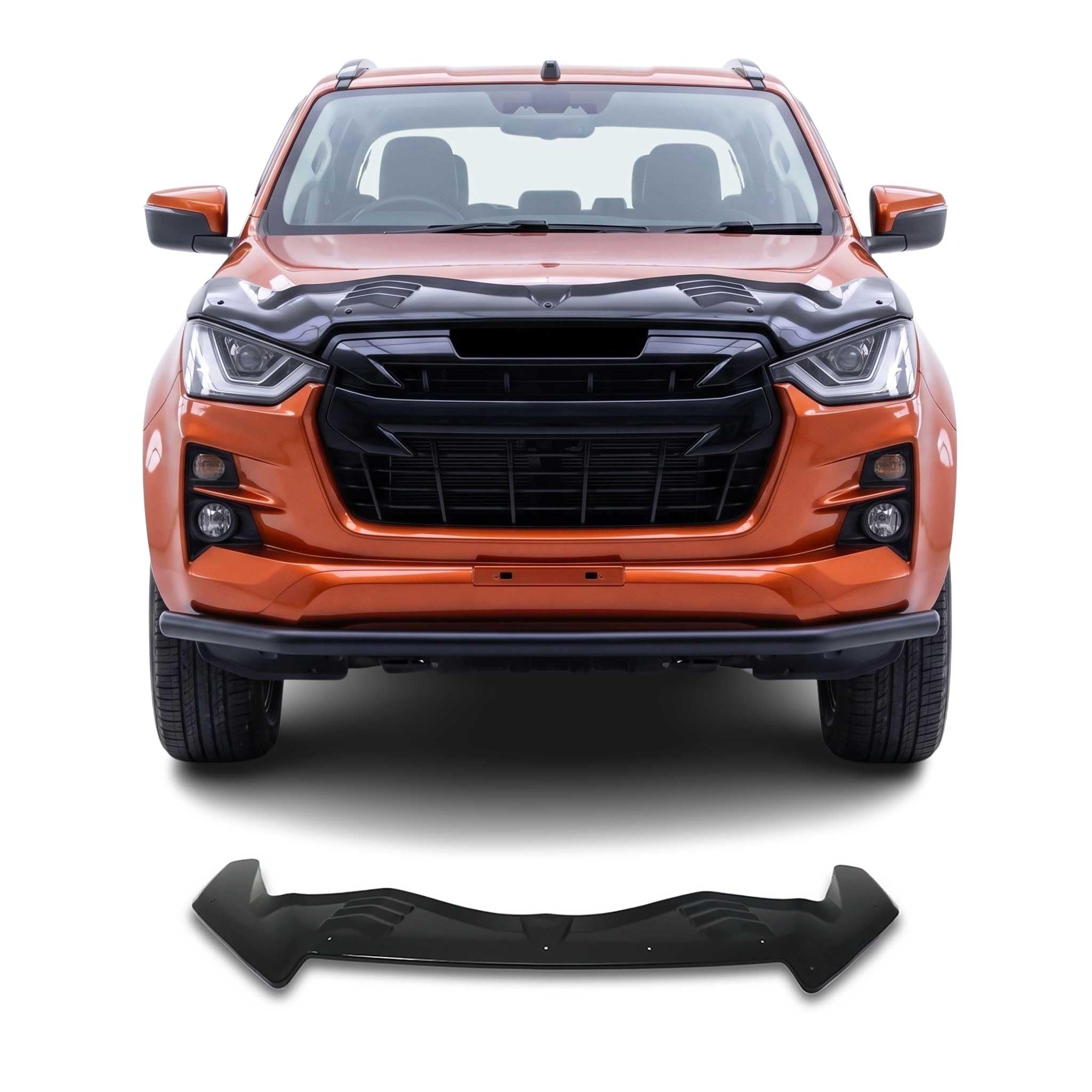 OMAC Cofano Deflektor Insekten Steinschlagschutz compatibile con Isuzu D-Max 2019-2026 ABS