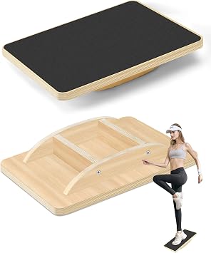 RayLove Balance Board Wobble Board Standing Desk Balance Wobble Plate Core Training Workout Accessory For Office Home Gym Fitness Exercise