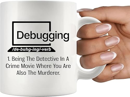 Miniatura 7 de Panvola Taza de café con cita divertida para programador, programación de computadoras, codificador, taza de cerámica (11 oz)