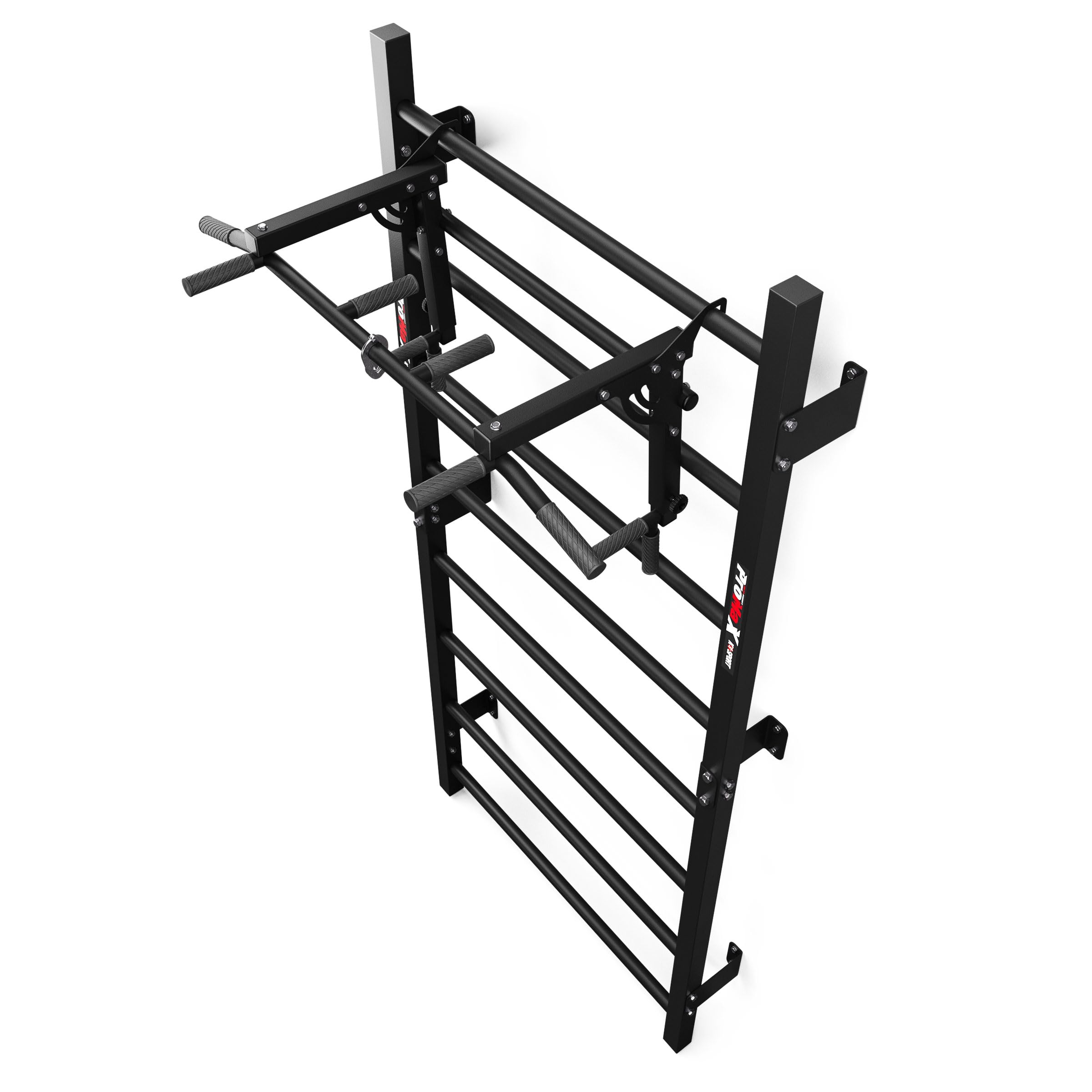 K-Sport: Set da allenamento, parete con Dip Station e barra per trazioni, stazione di potenza con barra pull-up, asta per allenamenti intensi, con e-book (lingua italiana non garantita)