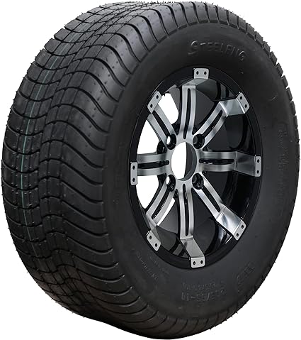 10" Tempest Machined/Black Wheels and 205/65-10 Comfortride DOT Tires - Set of 4