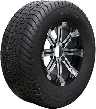 10" Tempest Machined/Black Wheels and 205/65-10 Comfortride DOT Tires - Set of 4