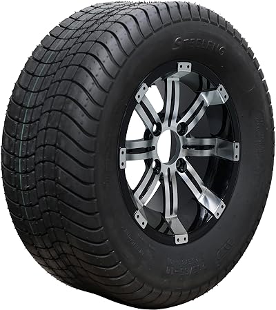10" Tempest Machined/Black Wheels and 205/65-10 Comfortride DOT Tires - Set of 4