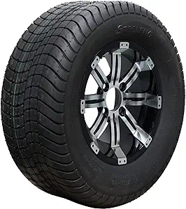 10" Tempest Machined/Black Wheels and 205/65-10 Comfortride DOT Tires - Set of 4