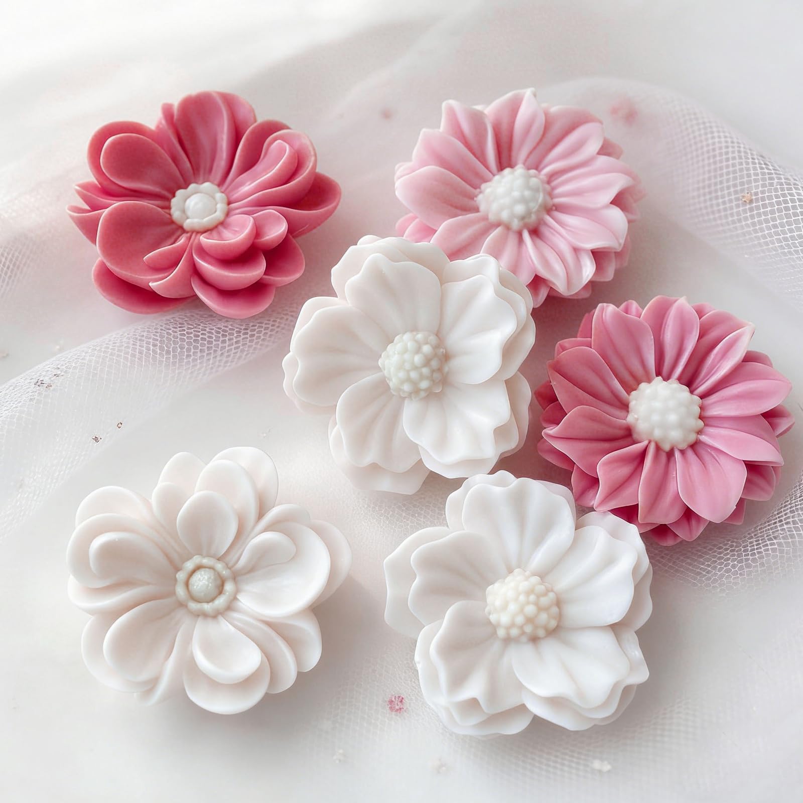 Stampi in silicone di alta qualità a forma di fiore, ideali per cioccolatini, caramelle, sapone e progetti artistici in resina, stampi per zucchero artigianale
