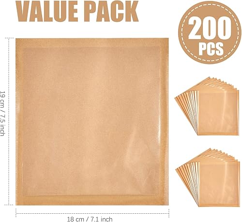 Miniatura 2 de Paquete de 200 bolsas de panadería termosellables con ventana, papel kraft resistente a la grasa, bolsas de galletas para embalaje de donas,