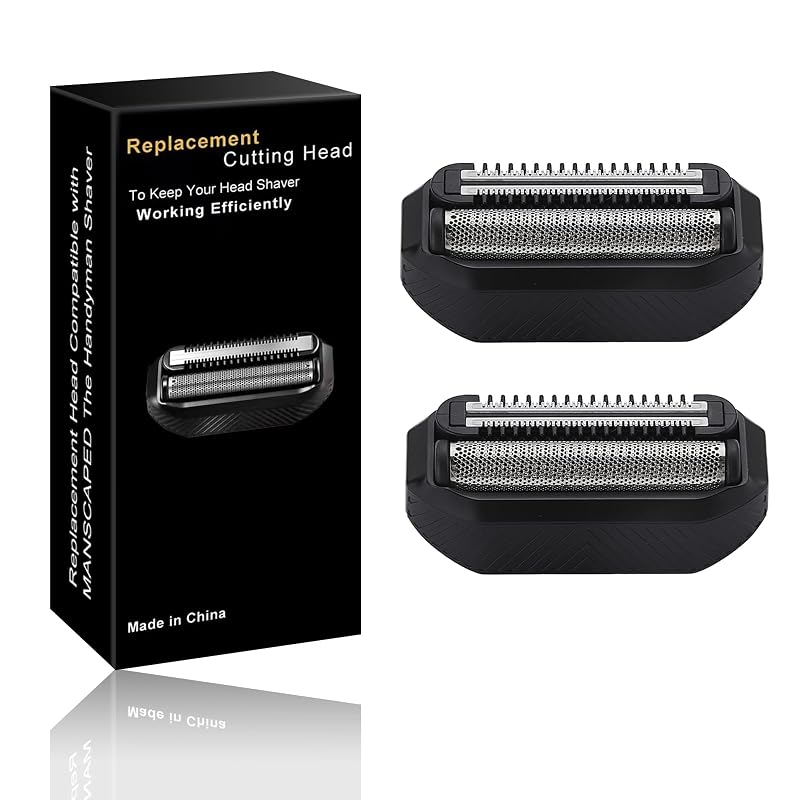 Cabeças de reposição para barbeador compatíveis com MANSCAPED The Handyman, pacote com 2