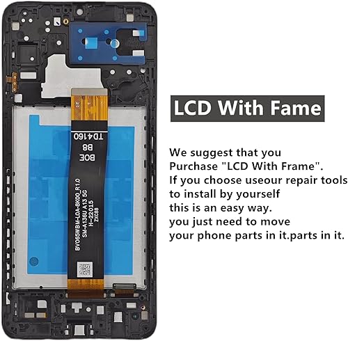 Miniatura 3 de para Samsung Galaxy A13 5G pantalla de reemplazo con marco para Samsung a13 a136u Kit de reemplazo de pantalla s136dl a136a a136w pantalla LCD