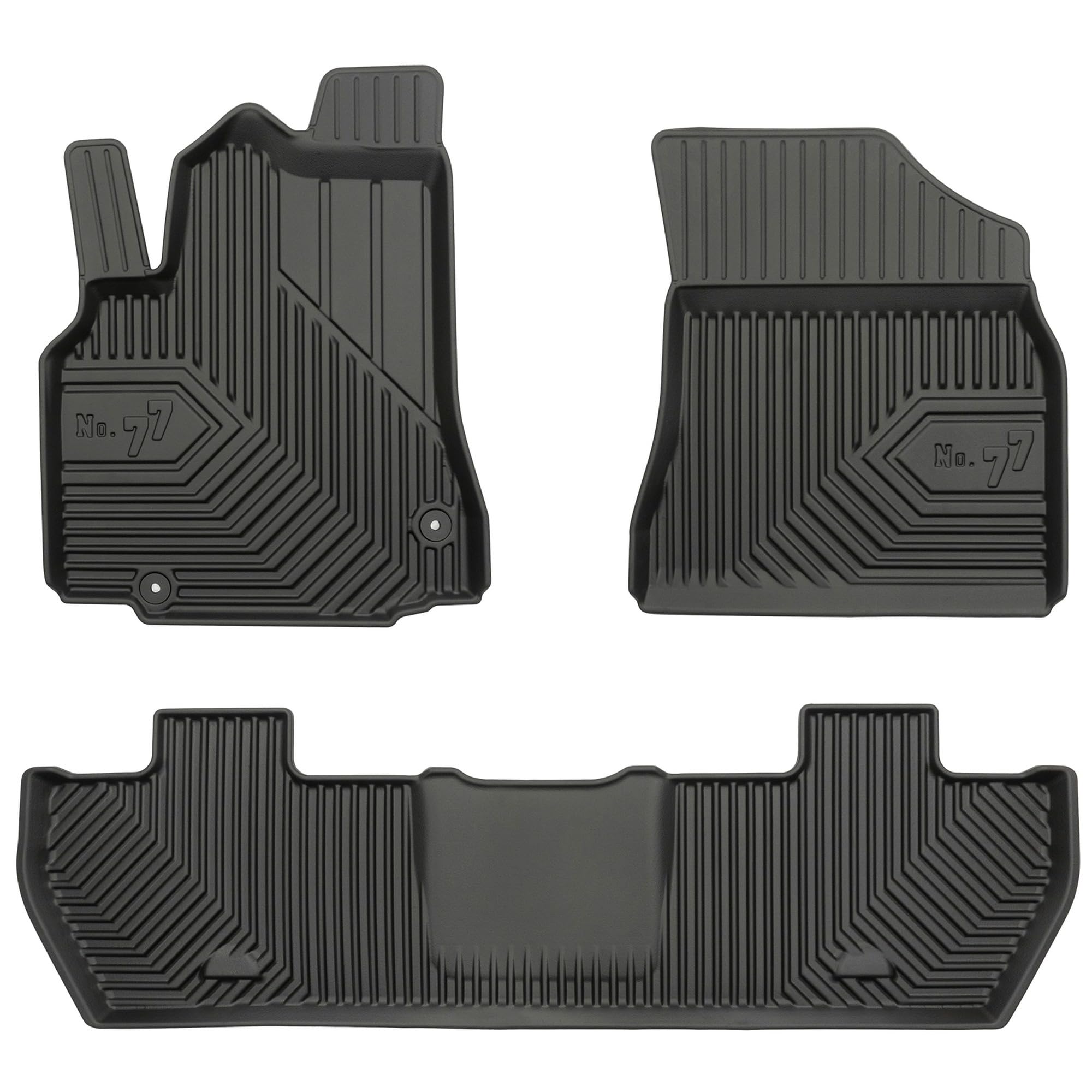 MOTOS Alfombrillas de Goma para Citroen Berlingo II 2008-2018 Mejore la Comodidad de Sus Viajes con la Alfombra Antideslizante Car No.77- Alfombrillas de Coche para Varias Estaciones