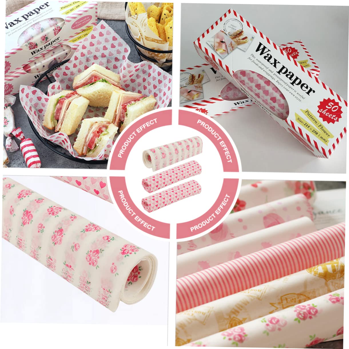 Papier Ciré Ingraissable 150 Pièces, Imperméable, pour Pâtisserie Maison