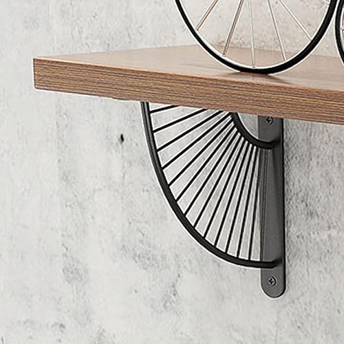 Miniatura 3 de Soportes de estante negros, soporte de estante flotante industrial, soportes de estantería retro montados en la pared, soportes de metal decorativos