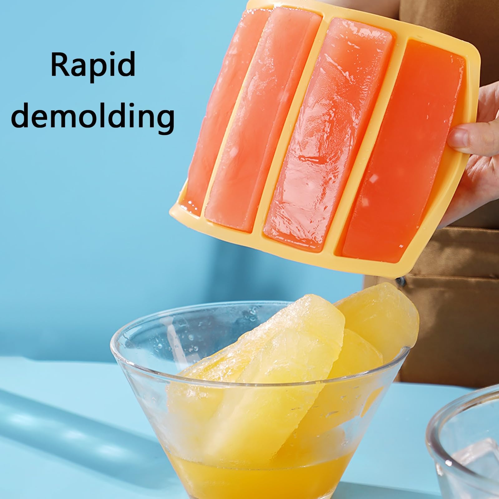 2 Pezzi, Forme per Ghiaccioli, Stampi Gelato Silicone