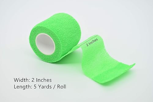 Miniatura 9 de FEILIBAY Paquete de 15 cintas cohesivas de 1 pulgada x 5 yardas de cinta veterinaria autoadhesiva para mascotas, vendaje elástico autoadhesivo para