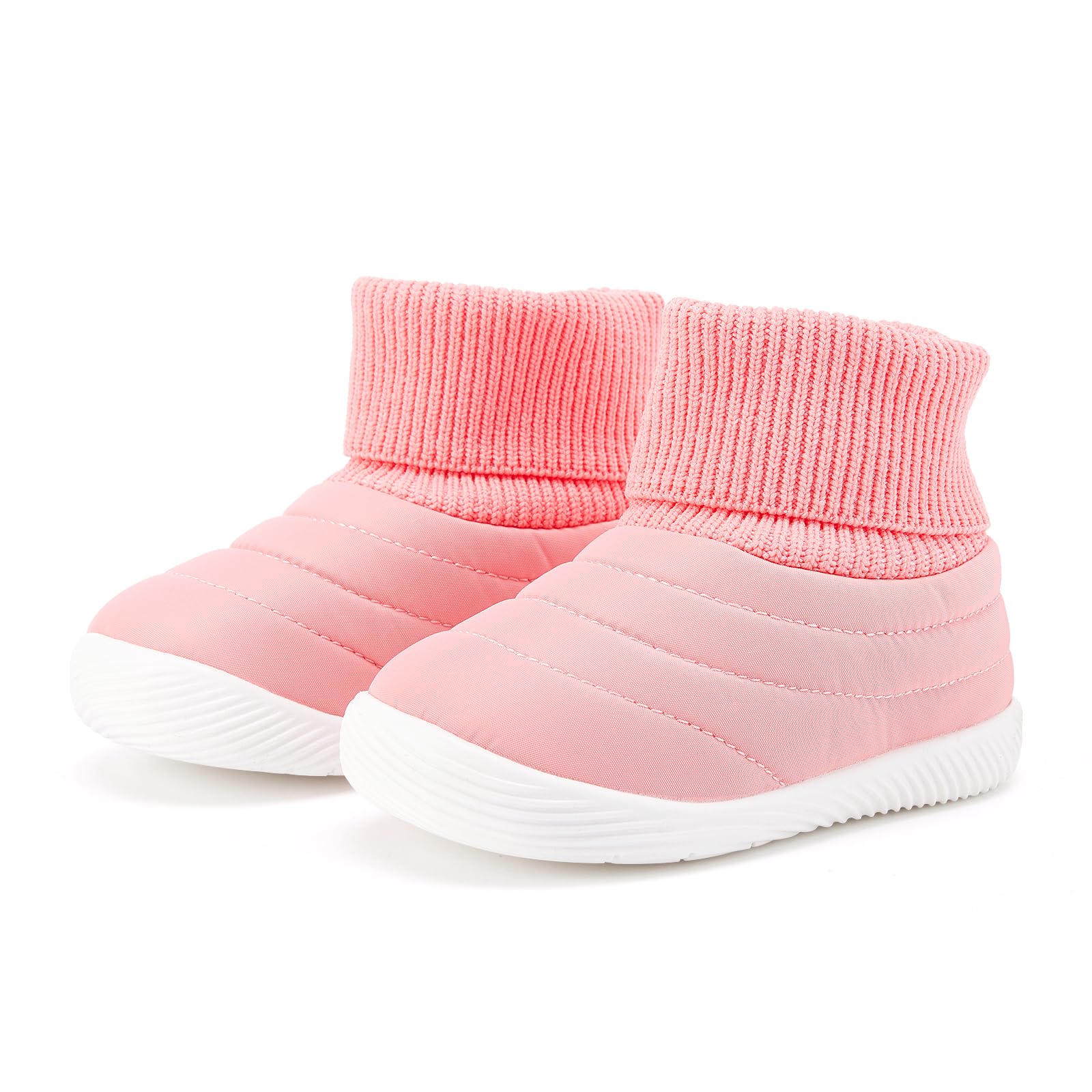 BMCiTYBM Baby Boy Girl Snow Boots Infant Warm Winter Booties Slip On Lightweight Outdoor Indoor Sock Shoes for First Walkers 6 9 12 18 24 Months