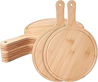 Vista 9 de WILLOWDALE 10 tablas de cortar de madera para cocina, tablas de charcutería de 11 pulgadas, tabla de servir de madera para pizza, queso, postre