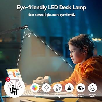 LED Architect Desk Lamp with Clamp - 24W Ultra Bright