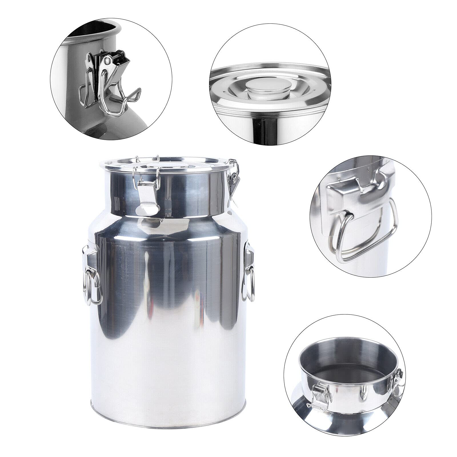 Fermenteur en acier inoxydable - 18 l - Portable - Pour le stockage du lait, de l'eau, du riz.