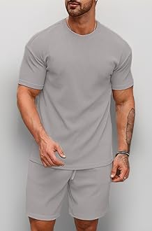 SMOWKLY Men's Premium Cotton Blend Pyjama Set || Stylish Round Neck T-Shirt and Shorts || Casual Night Suit Wear Set for Man