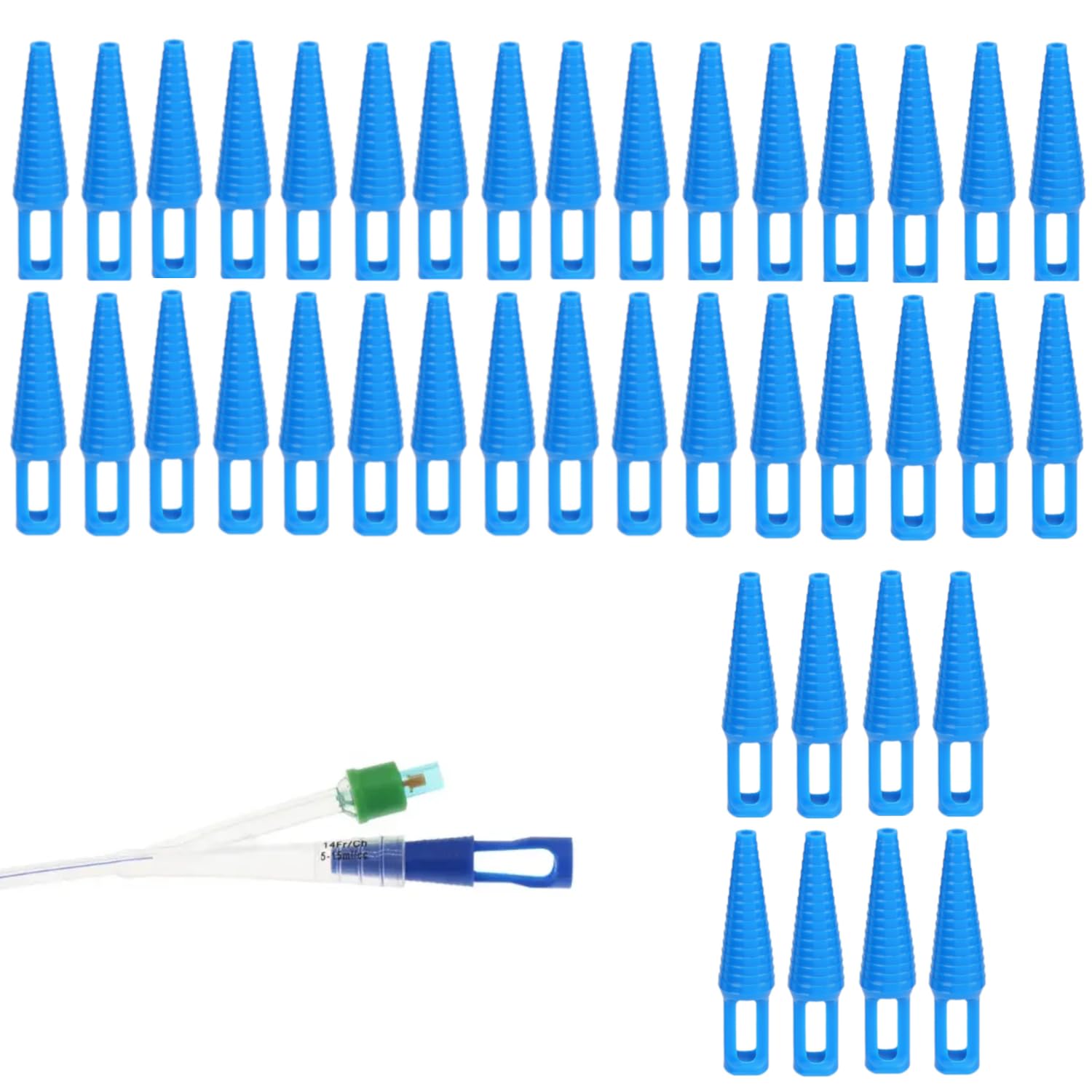 40 Sets Catheter Plugs - Catheter Plug Adapter - Urethral Catheter Supplies
