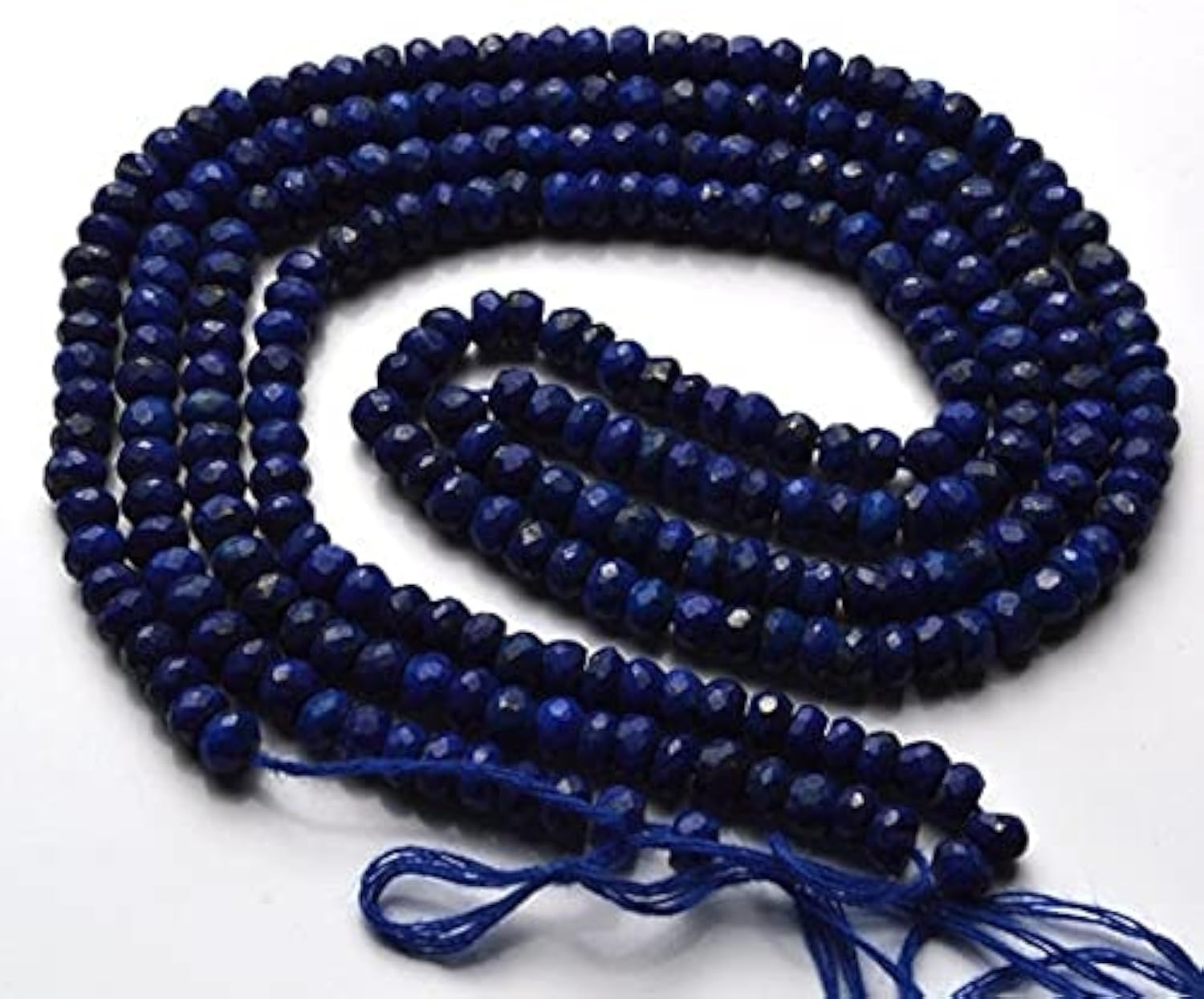 Lapis Lazuli micro faceted rondells beads 4 mm pour création bijoux fait main