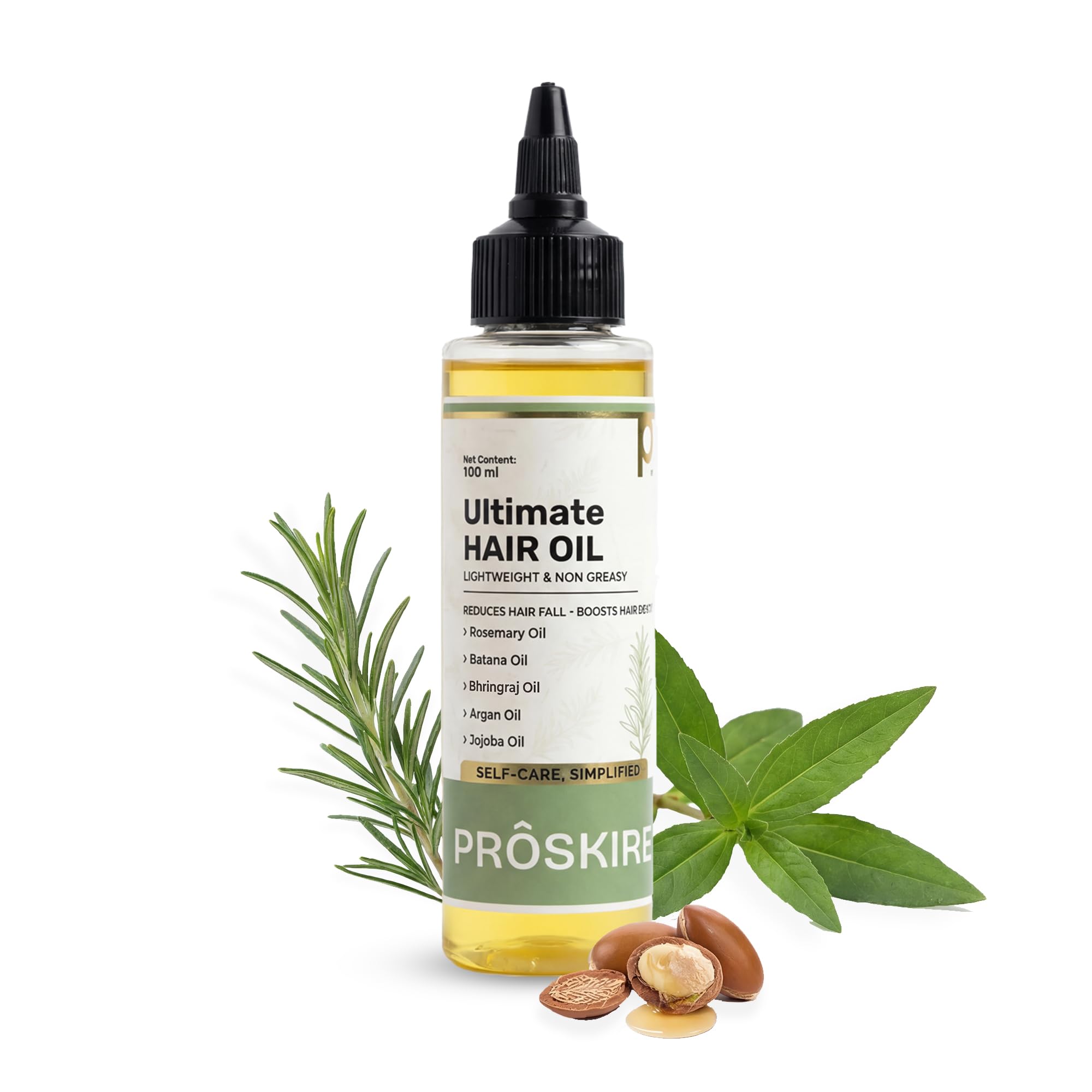 Proskire Ultimate Hair Growth Oil | Lightweight Non-Greasy Hair Growth Oil with Rosemary, Batana & Bhringraj | Reduces Hair Fall & Boosts Hair Density - 100ml-image-6