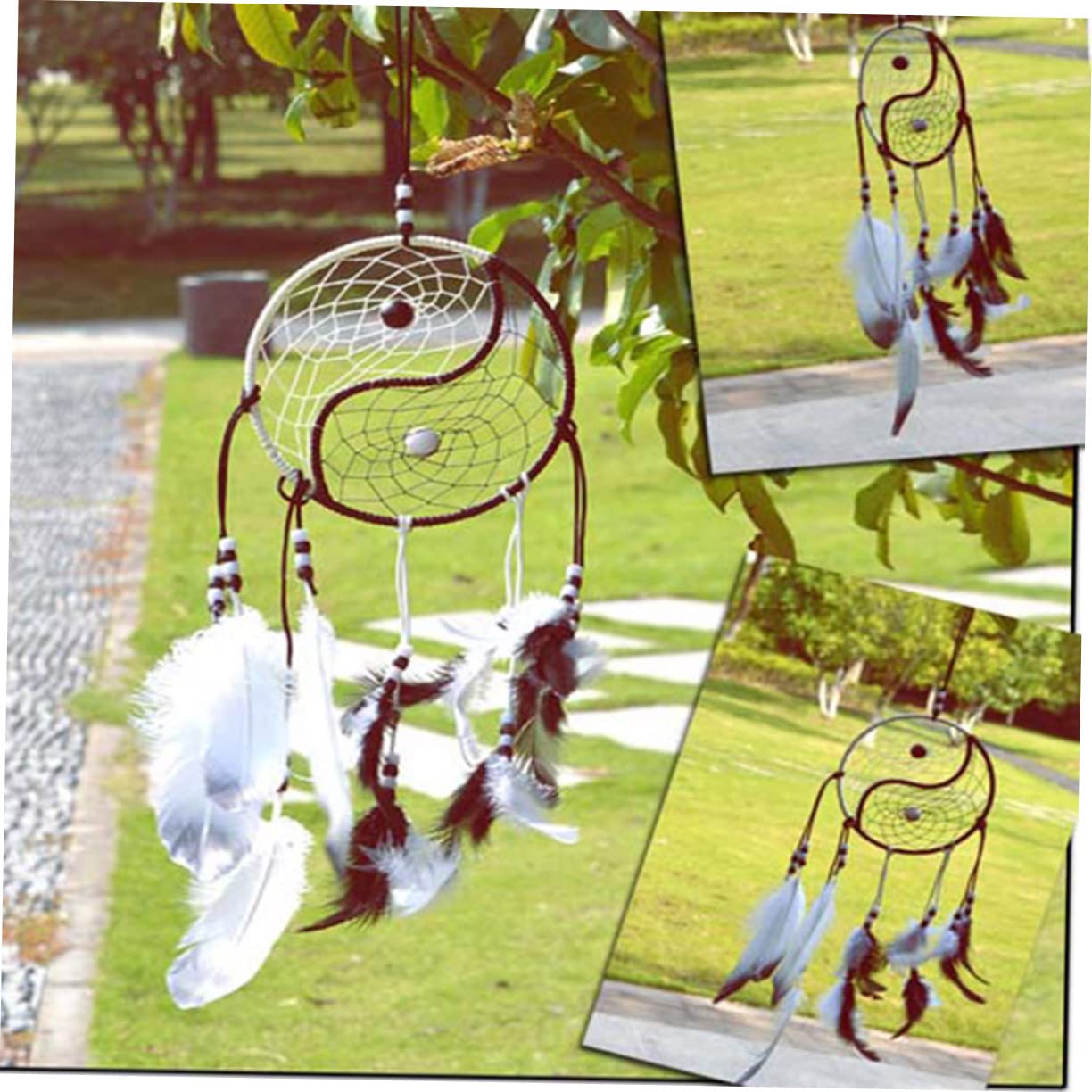 Wolf-Traumfänger Windspiel – Rustikale Winddekoration Mit Tiefem Ton Für Garten & Terrasse