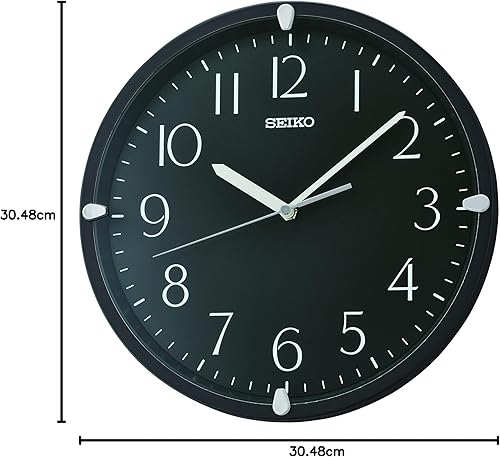 Miniatura 10 de Seiko Kuota - Reloj de pared, color negro