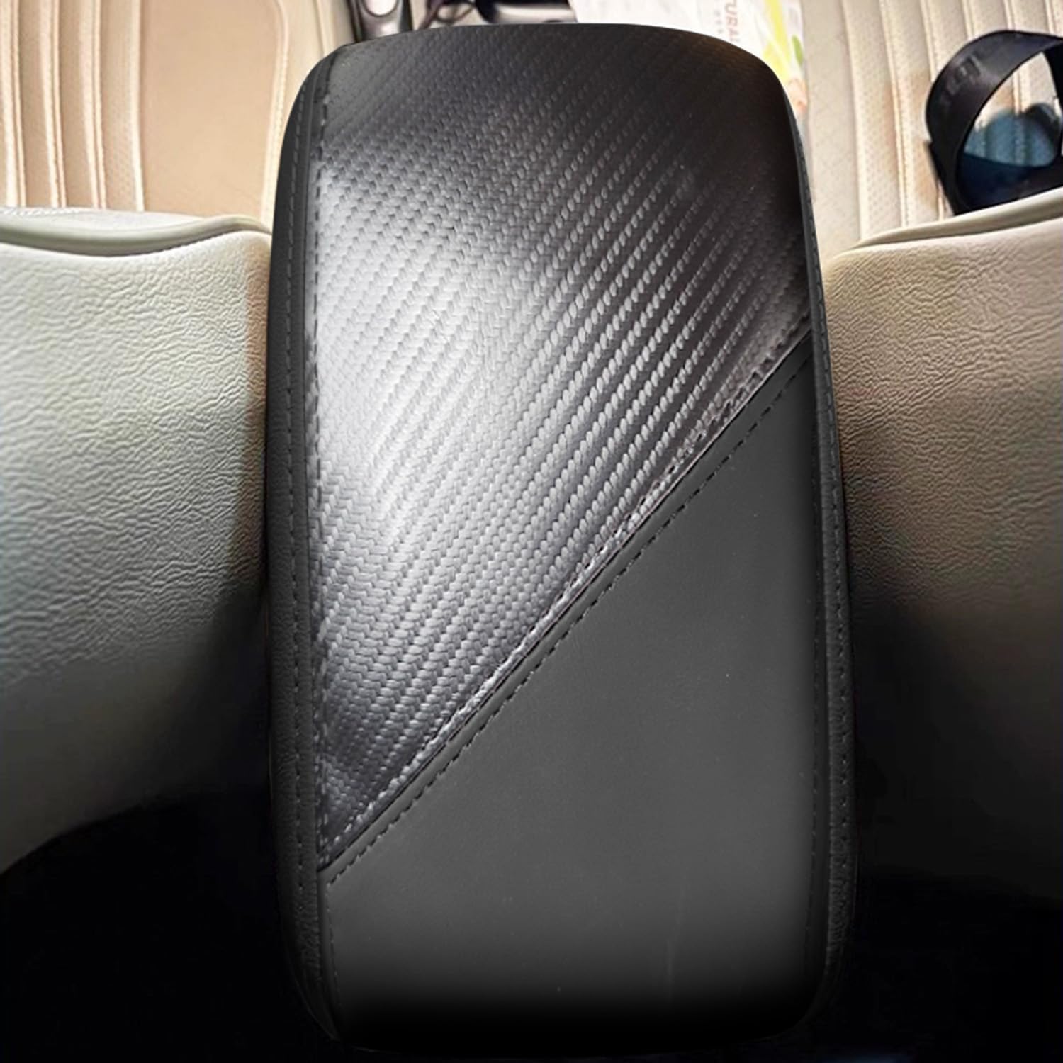 Center Console Cover for Civic 9th 2012-2015 2013 2014 PU Leather Armrest Cover Midle Console Anti-Scratch Pad Auto Interior Accessories