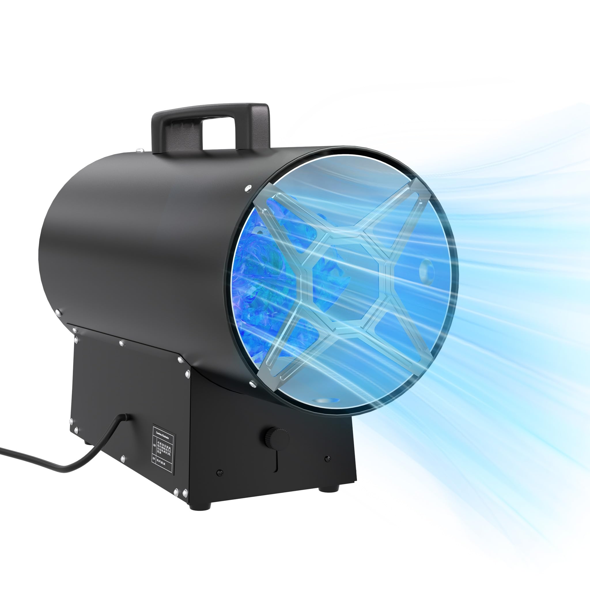 Aufun Gasheizgebläse 30KW 220V Gasheizer Heizkanone Gasheizstrahler | Gasheizung Propangasheizgebläse 650 m³/h Luftdurchsatz, Heißluftgenerator inkl. Gasschlauch & Druckminderer Heizgebläse