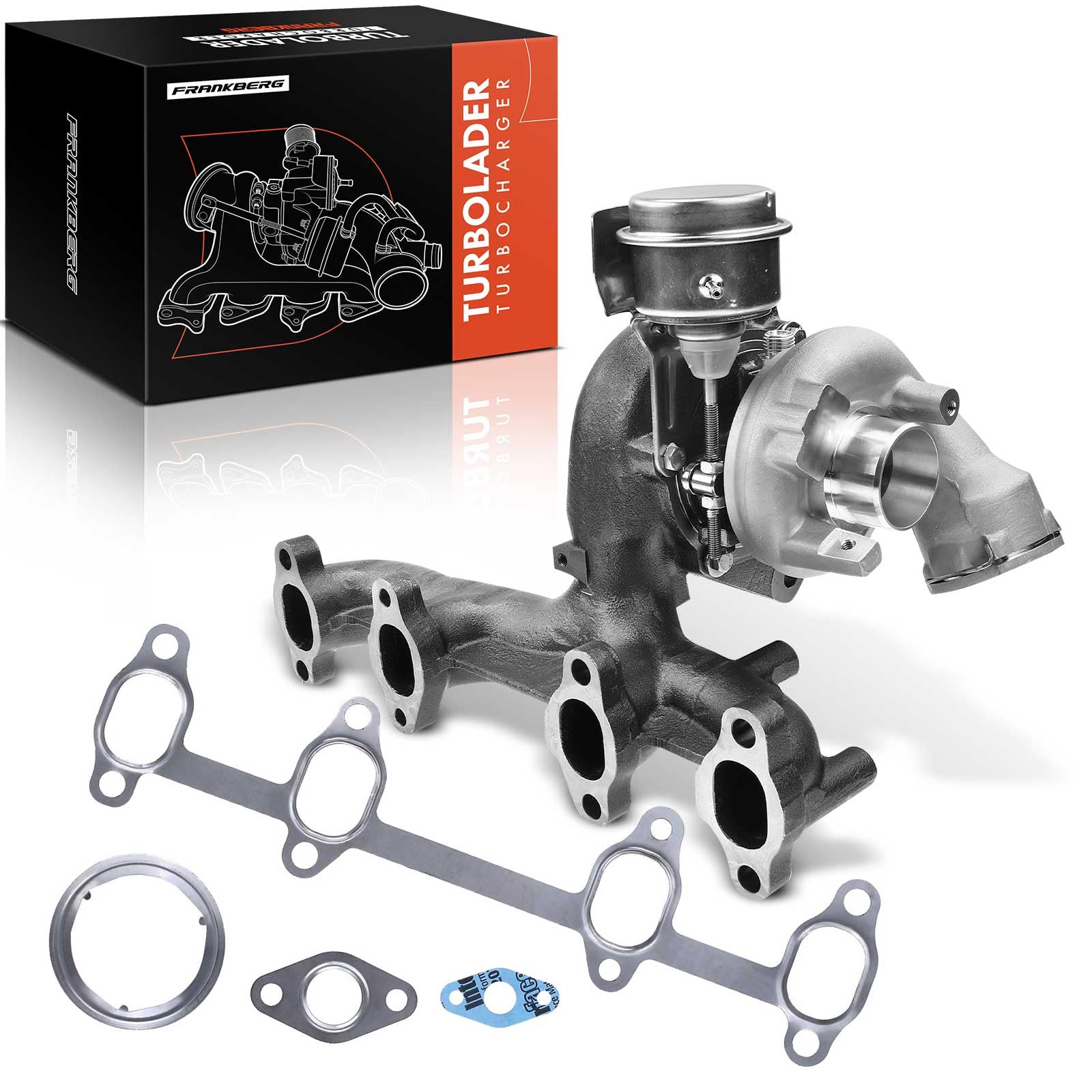 Frankberg Turbolader Kompatibel mit A3 Sportback 8PA 1.9TDI 2004-2010 Golf Plus 521 5M1 1.9TDI 2005-2009 J.e.t.t.a III 1K2 P.a.s.s.a.t 3C2 Replace# 03G253014M 03G253019K
