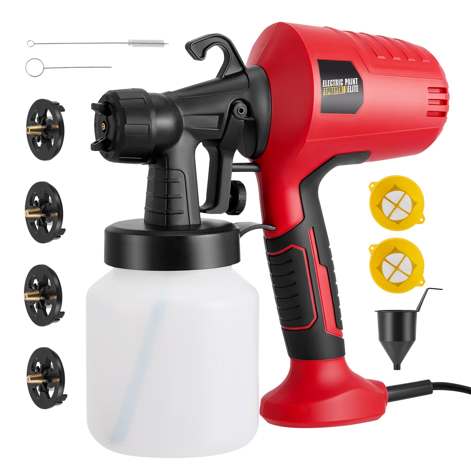Pulvérisateur de peinture 500W et pistolet peinture électrique avec 3 modes pour plafonds