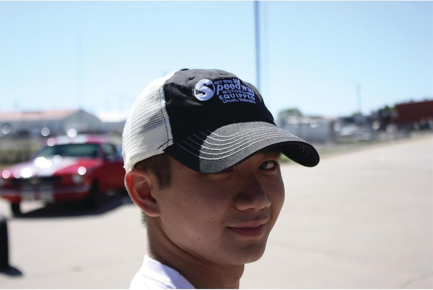 Speedway Motors Retro Logo Trucker Hat Black
