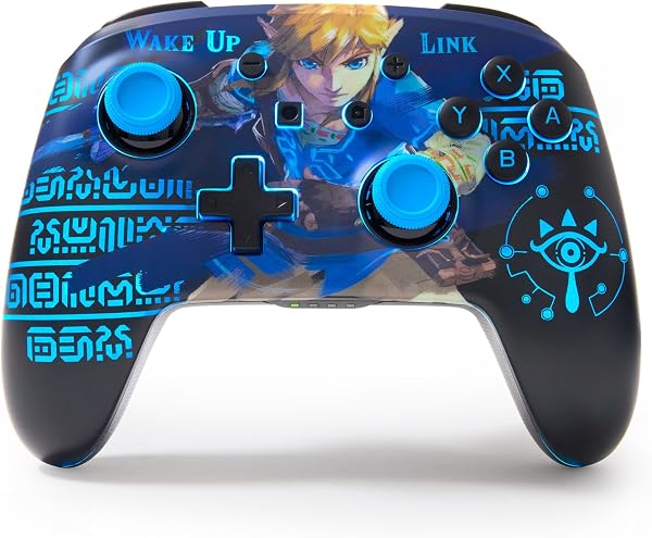 Manette sans fil améliorée PowerA pour Nintendo Switch, modèle OLED et Switch Lite, accessoire de jeu, manette de jeu, manette gaming, manette Bluetooth, sous licence officielle - Wake Up Link - 1