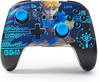 PowerA Enhanced Wireless Controller for Nintendo Switch with Lumectra - Wake Up Link, Gamepad, Game Controller, Bluetooth Controller, Rechargeable