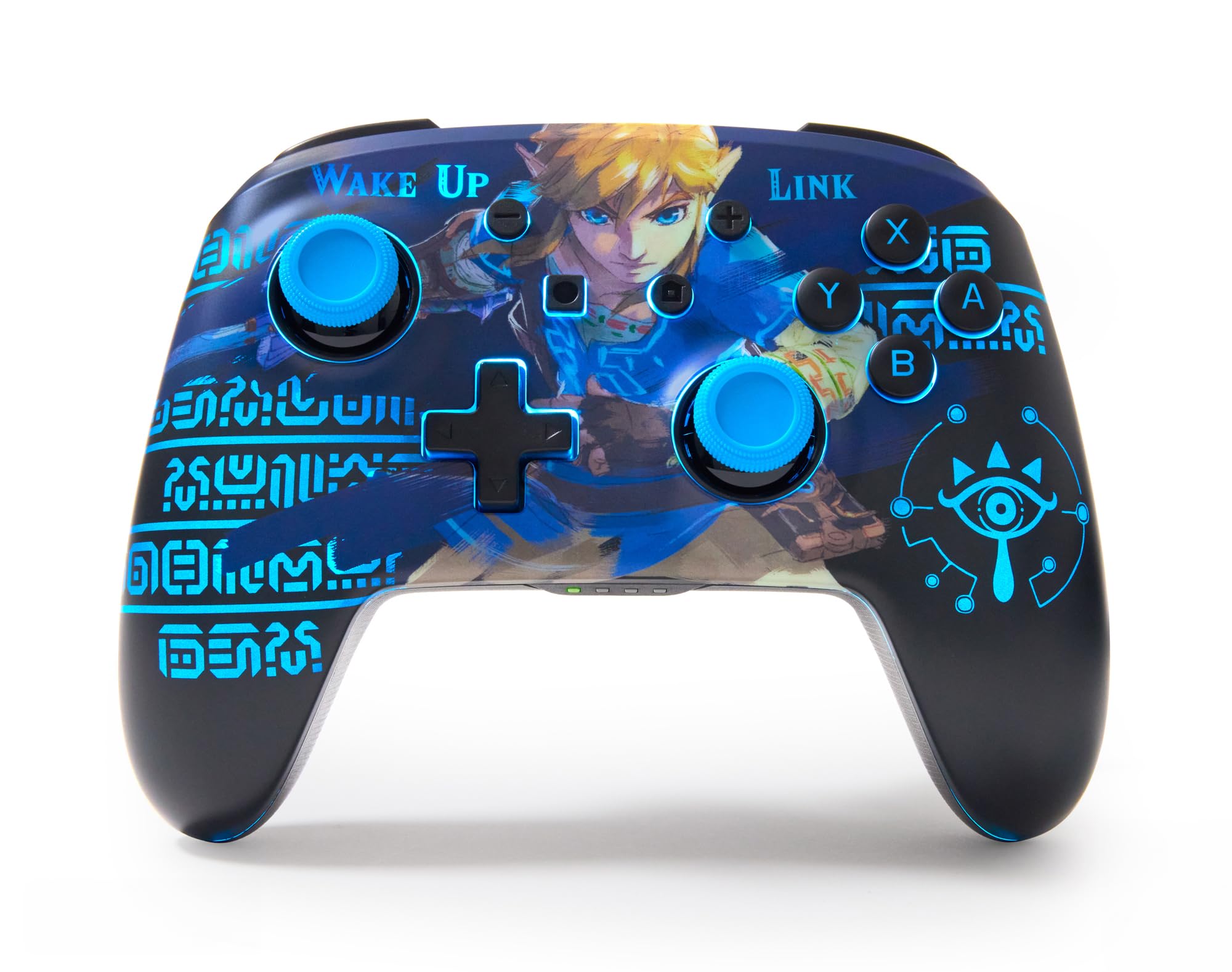 PowerA Enhanced Wireless Controller with Lumectra for Nintendo Switch with Ghost RGB LED Lighting, Wake Up Link (Officially Licensed)