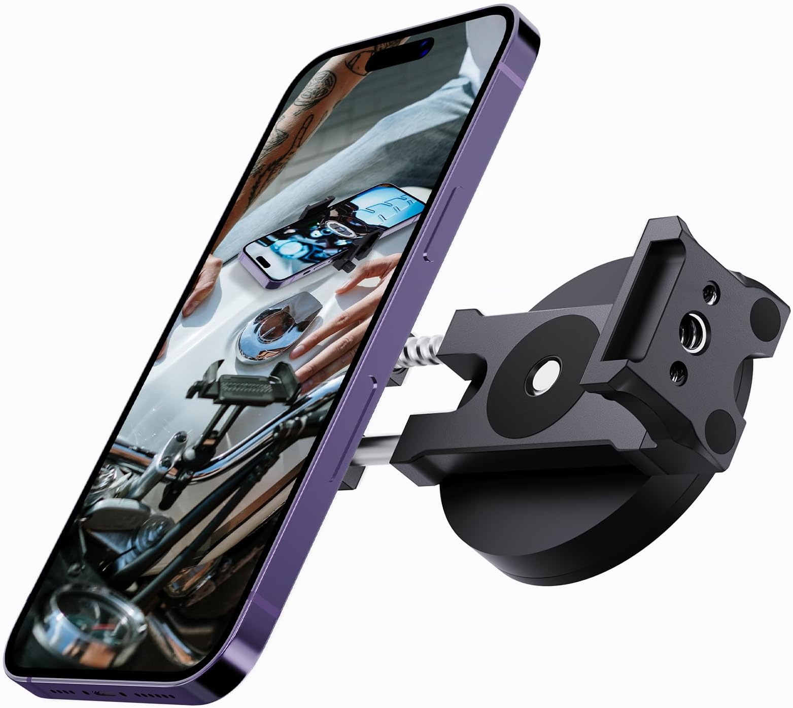 ALAFLY Motorcycle Phone Mount, Aluminum Phone