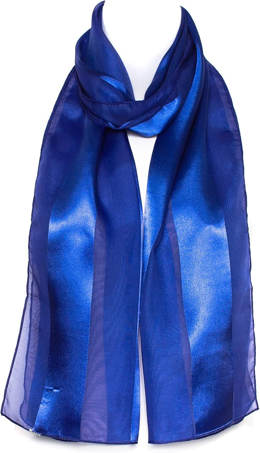 Hat To Socks Plain Chiffon Satin Scarf, Women, Pack of 3 image 2