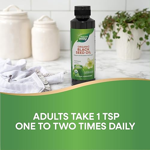 Miniatura 6 de Nature's Way Aceite orgánico de semillas negras - 100% prensado en frío, 0.60% timoquinona, vegano, sin gluten, 8 onzas